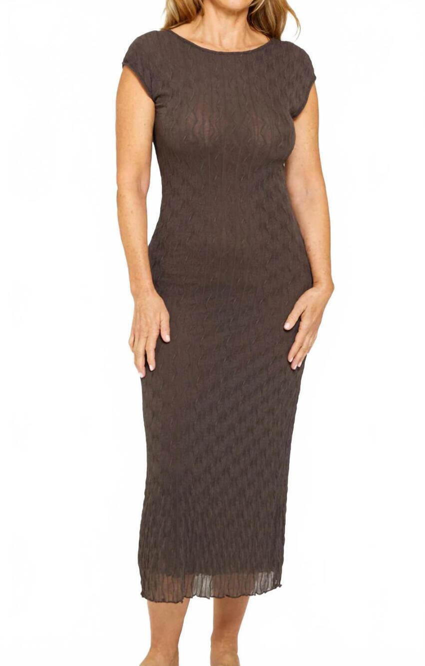 NEW FIND ME NOW women's second skin ross backless dress in coffee